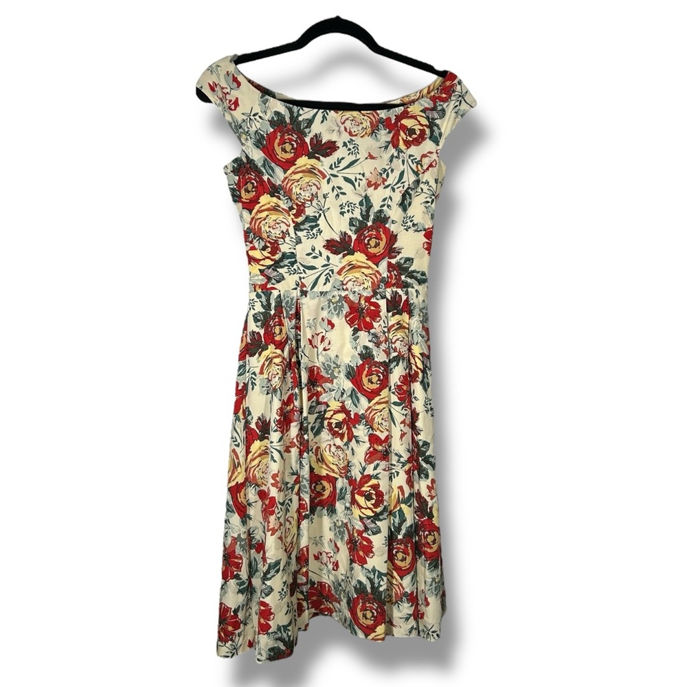 Paper Crown Silk Blend Floral Print A-Line Pleated Dress Size XS - “Gracia”